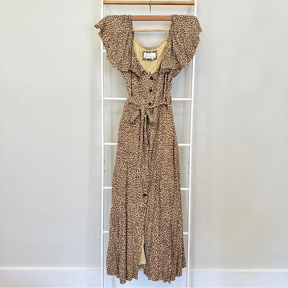 Anthropologie Cream Bolano Midi Dress